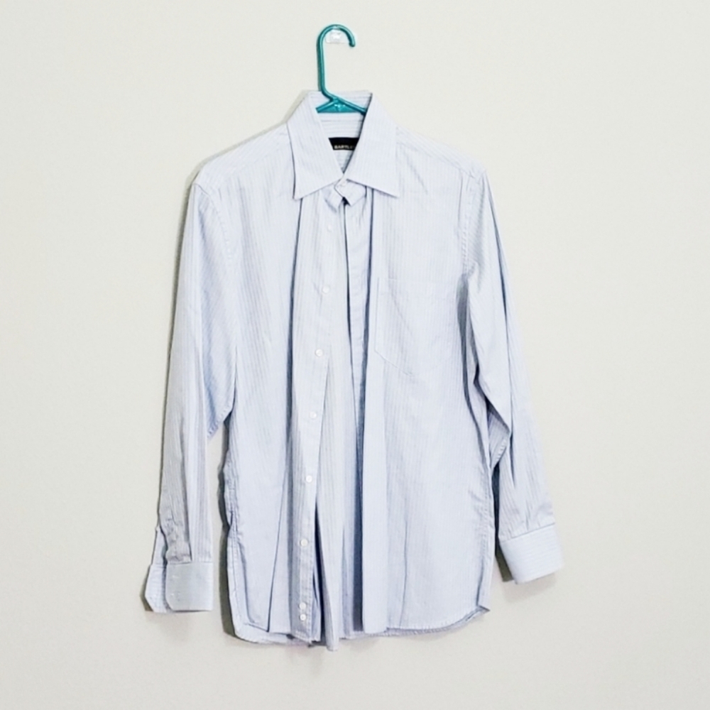 John Bartlett Blue Striped Dress Shirt Size 15